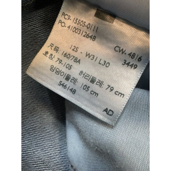 Levis 505 Straight Jeans Womens  Size 12 Blue Denim Medium Wash Classic Fit Y2K - Picture 4 of 13